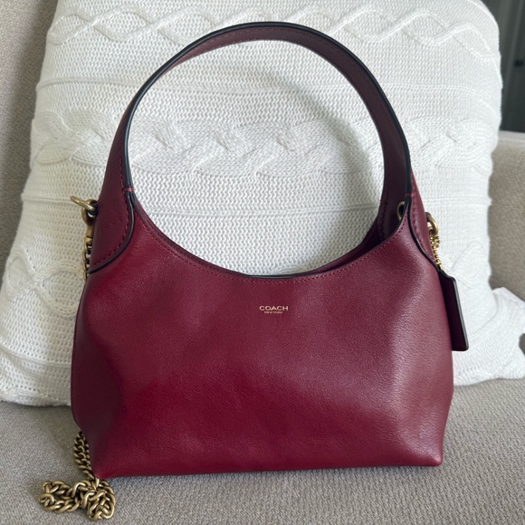 Coach Burgundy Leather Shoulder Bag - Picture 3 of 5